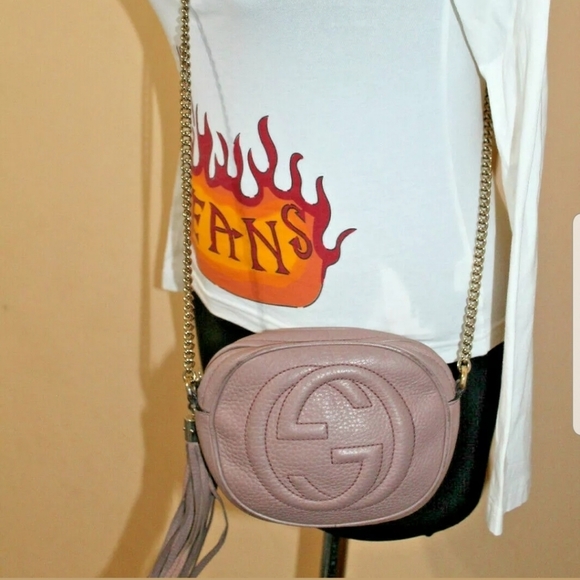 GUCCI 💖🖤 Authentic Rose Mini Soho Disco Chain Crossbody Bag - Picture 10 of 10